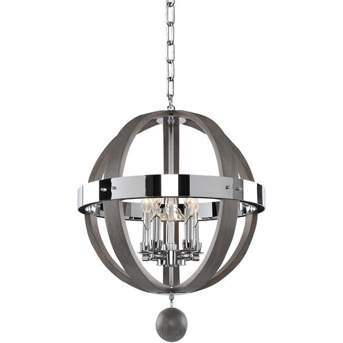 Sharlow 5 Light 19 inch Chrome Pendant Ceiling Light